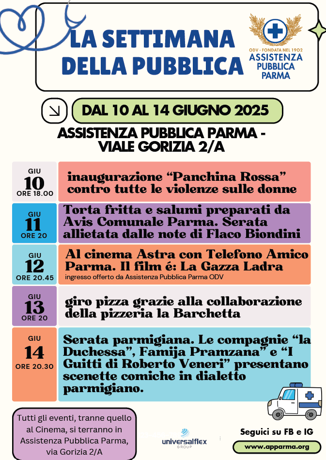 Volantino manifestazione La settimana della Pubblica