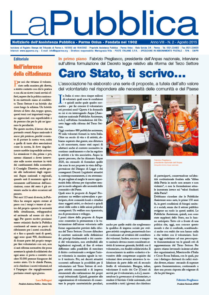 Leggi il Notiziario La Pubblica Agosto 2015