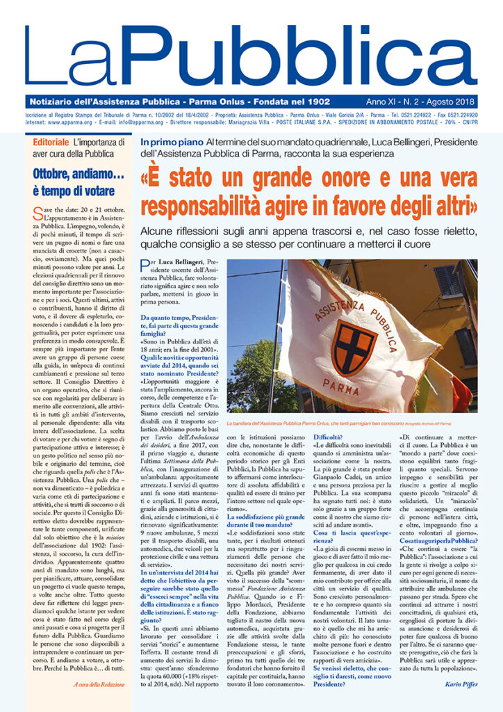 Leggi il Notiziario La Pubblica Agosto 2018