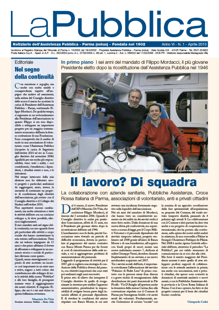 Leggi il Notiziario La Pubblica Aprile 2013