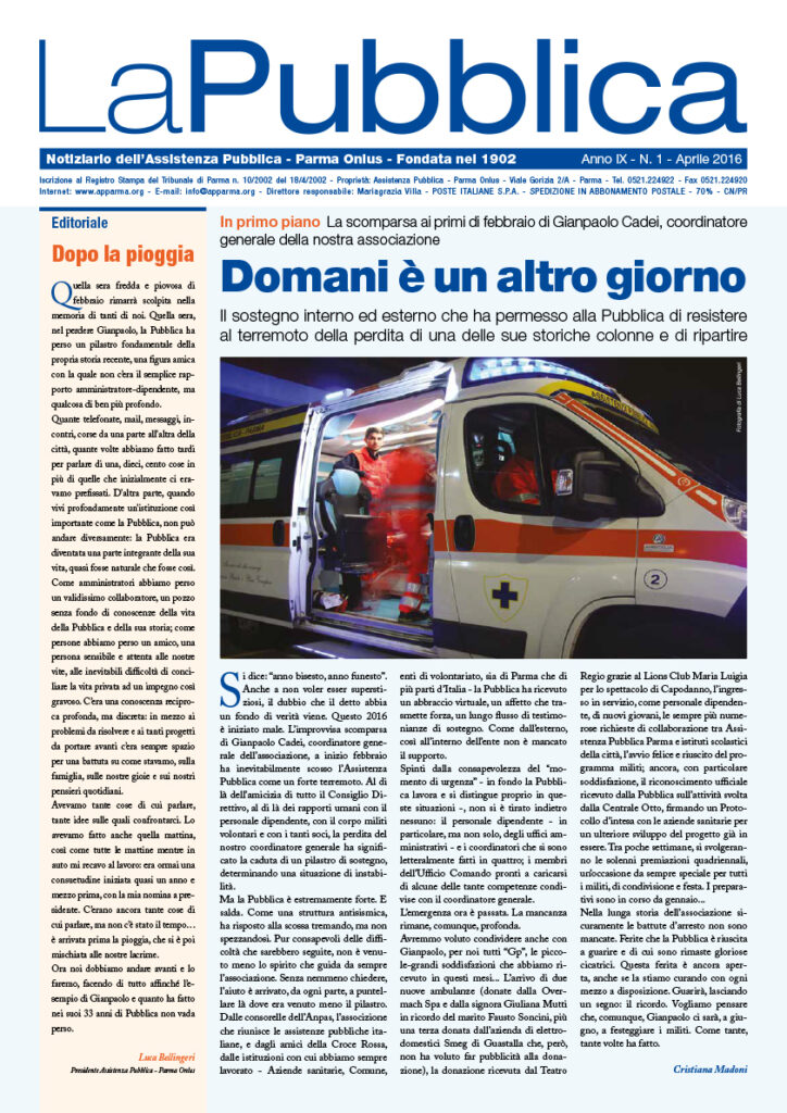 Leggi il Notiziario La Pubblica Aprile 2016