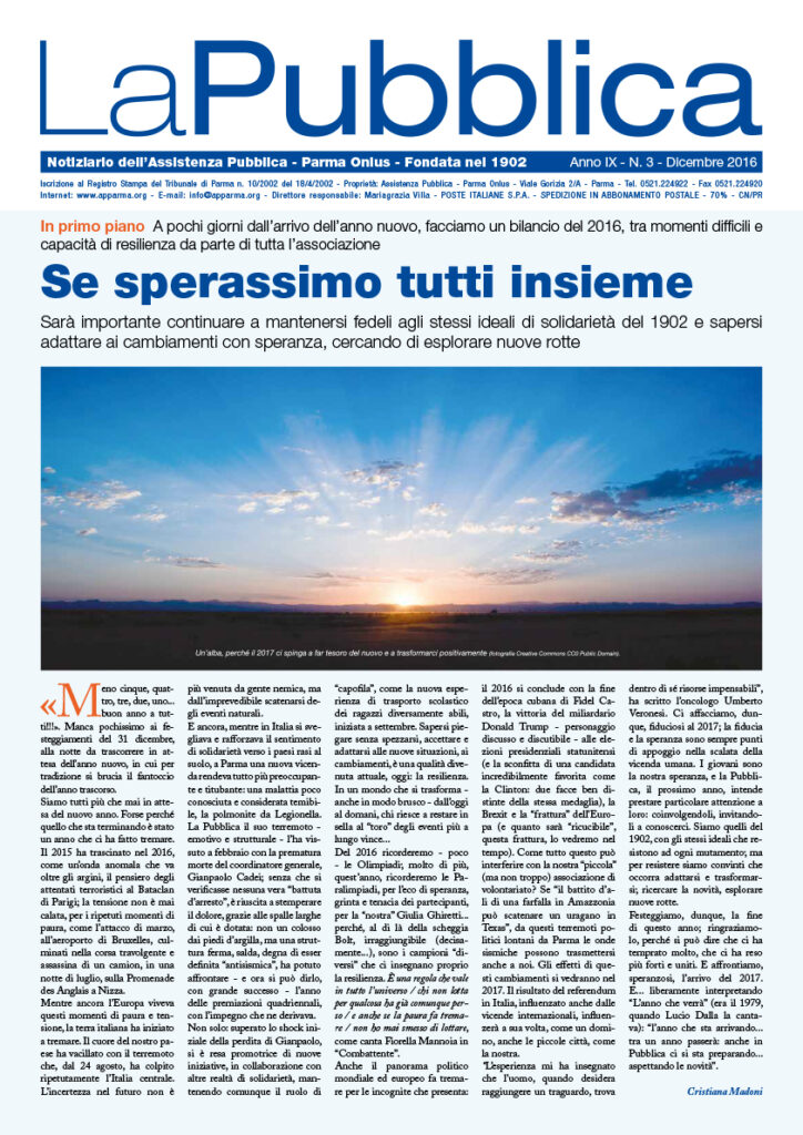 Leggi il Notiziario La Pubblica dicembre 2016
