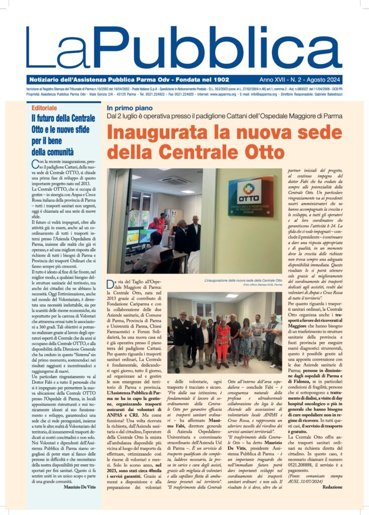 Leggi il notiziario La Pubblica Agosto 2024