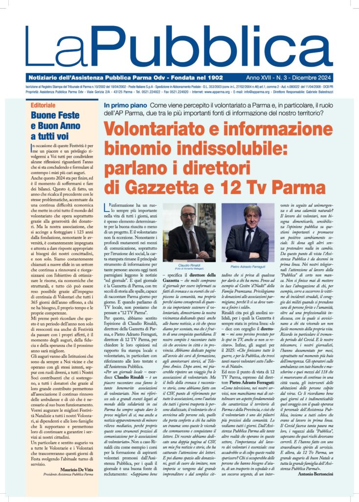 Leggi il notiziario La Pubblica Dicembre 2024