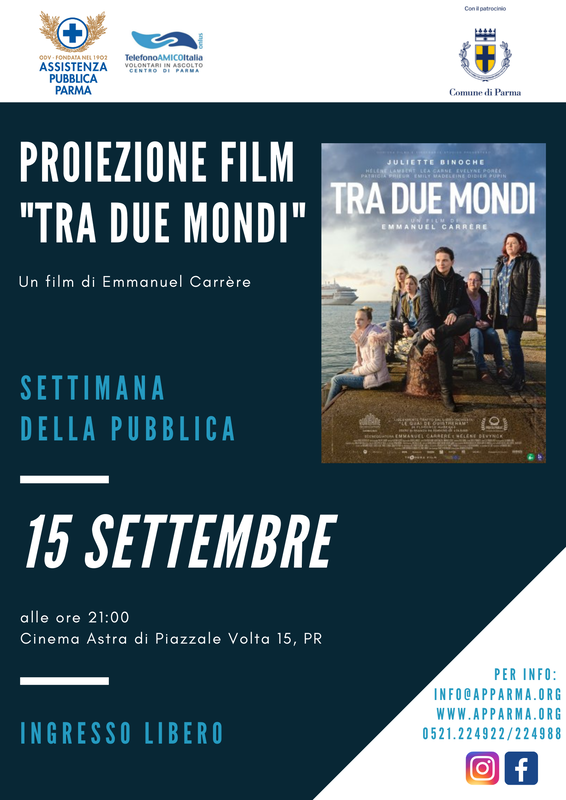Serata cinema telefono amico parma